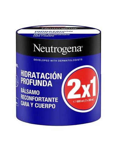 Neutrogena Crema Hidratante Reconfortante Facial y Corporal Pack, 2X300 ml