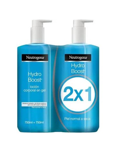 Neutrogena Hydro Boost Crema Hidratante Corporal en Gel Ultraligera, 2x750 ml