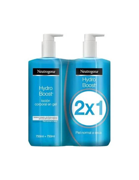 Neutrogena Hydro Boost Crema Hidratante Corporal en Gel Ultraligera, 2x750 ml