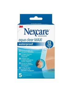 Nexcare Aqua Clear Maxi Apósito Impermeable 10X6Cm, 5 unidades