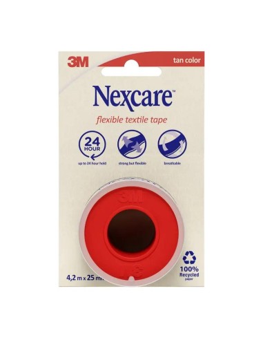 Nexcare Esparadrapo De Tela Color Piel 4,2 M X 2,5 Cm
