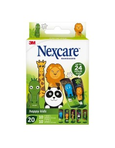 Nexcare Kids Tira Protectora Infantil Diseño  Animales Surtido, 20 unidades