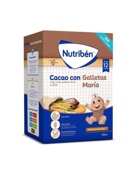 Nutriben Papilla Cacao con Galletas Maria 500 gr