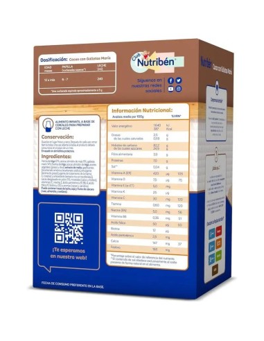 Nutriben Papilla Cacao con Galletas Maria 500 gr