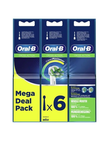 Oral-B Braun Crossaction Cabezal De Cepillo, Pack De 6 Unidades