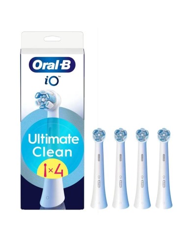 Oral-B iO Ultimate Clean Cabezales De Recambio, Pack De 4 Unidades