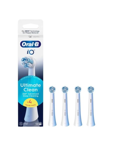 Oral-B iO Ultimate Clean Cabezales De Recambio, Pack De 4 Unidades