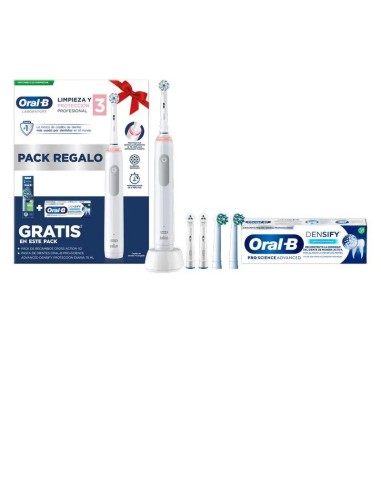 Pack Oral-B Cepillo Eléctrico Profesional 3 + Pasta Dental Densify + 2 Cabezales