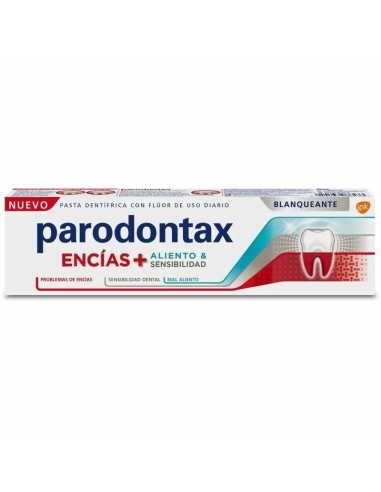 Parodontax Pasta De Dientes + Aliento Y Sensibilidad - Blanqueante, 75 ml