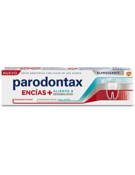 Parodontax Pasta De Dientes + Aliento Y Sensibilidad - Blanqueante, 75 ml