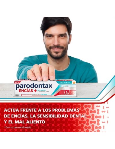 Parodontax Pasta de Dientes Encías Sensibilidad Extra Fresh, 75 ml