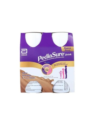 Pediasure Drink Chocolate 4 Botellas x 200 ml