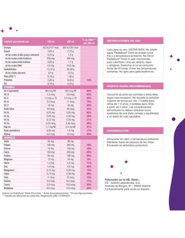Pediasure Drink Chocolate 4 Botellas x 200 ml