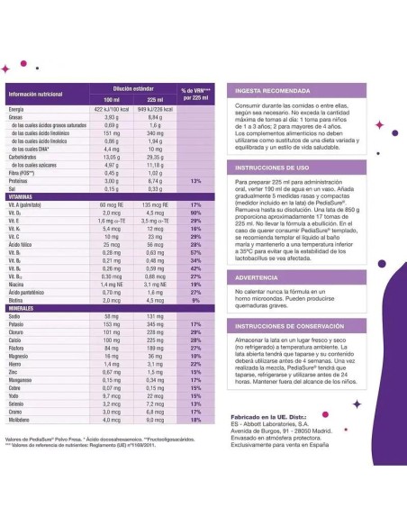 Pediasure Sabor Fresa Lata 850 gr