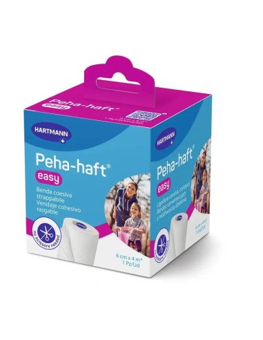 Peha-Haft Venda Cohesiva Easy White 6X4, 1 unidad
