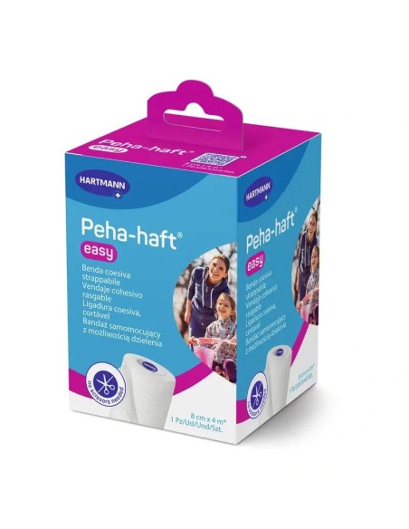 Peha-Haft Venda Cohesiva Easy White 8X4, 1 unidad