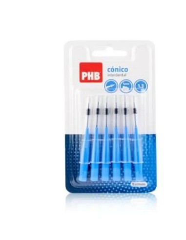 Phb Cepillo Interdental Conico 1,3 Azul 6Ud