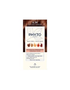 Phyto Coloración 6.34 Rubio Oscuro Cobrizo - Kit Coloración Permanente, 110 ml 2