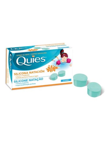 Quies Tapon Silicona Natacion Infantil 6 Tapones