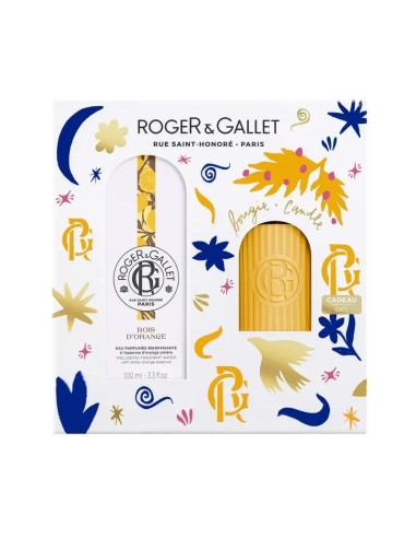 Roger & Gallet Bois D'Orange Cofre Agua Perfumada Bienestar 100Ml + Vela Perfumada, 2 unidades