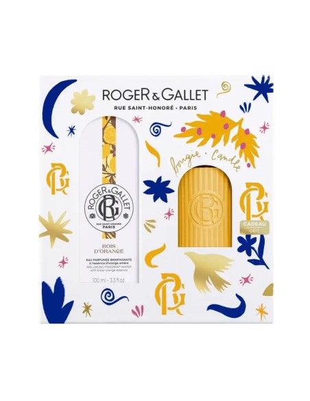 Roger & Gallet Bois D'Orange Cofre Agua Perfumada Bienestar 100Ml + Vela Perfumada, 2 unidades