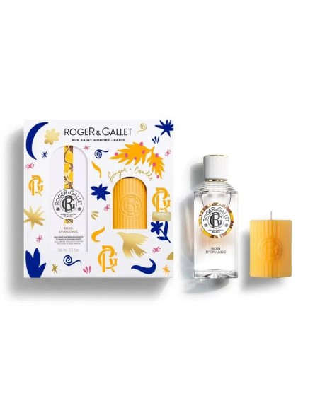 Roger & Gallet Bois D'Orange Cofre Agua Perfumada Bienestar 100Ml + Vela Perfumada, 2 unidades