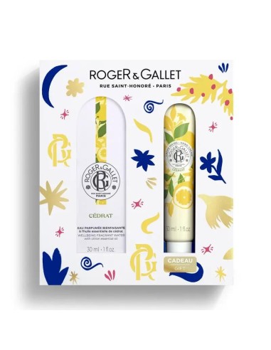 Roger & Gallet Cédrat Cofre Agua Perfumada Bienestar + Crema De Manos Bienestar, 60 ml