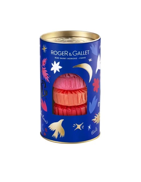 Roger & Gallet Cofre Jabones Bienestar: Fleur De Figuier - Gingembre Rouge - Rose, 3 unidades