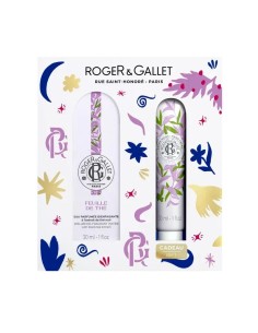 Roger & Gallet Feuille De Thé Cofre Agua Perfumada Bienestar + Crema De Manos Bienestar, 60 ml