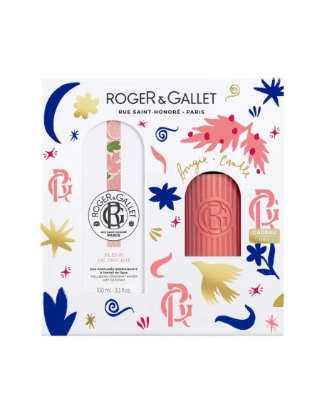 Roger & Gallet Fleur De Figuier Cofre Agua Perfumada Bienestar 100Ml + Vela Perfumada, 2 unidades