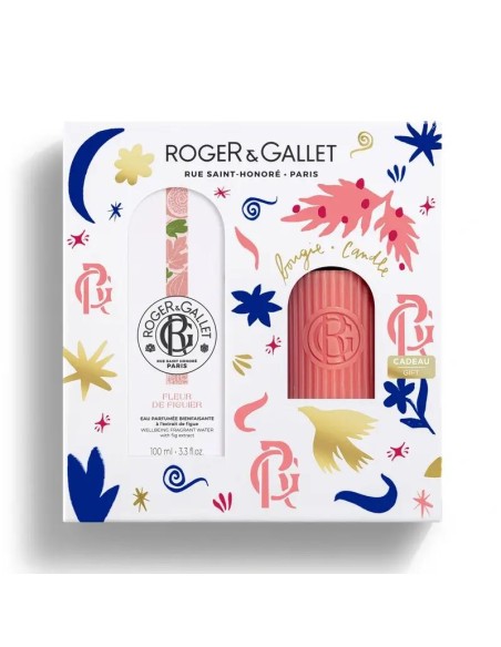 Roger & Gallet Fleur De Figuier Cofre Agua Perfumada Bienestar 100Ml + Vela Perfumada, 2 unidades