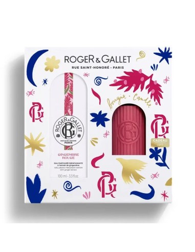 Roger & Gallet Gingembre Rouge Cofre Agua Perfumada Bienestar 100Ml + Vela Perfumada, 2 unidades