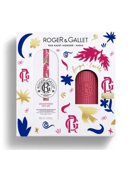Roger & Gallet Gingembre Rouge Cofre Agua Perfumada Bienestar 100Ml + Vela Perfumada, 2 unidades