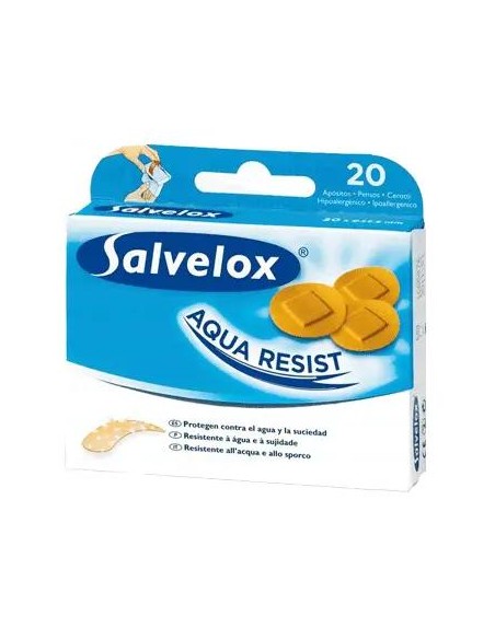 SALVELOX Aqua Resist Apositos Adhesivos Redondos 20 unidades