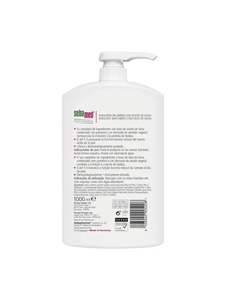 SEBAMED Gel Emulsión Sin Jabón con Aceite de Oliva 1000 ml