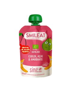 Smileat Pouch de Cereza, Açaí y Amaranto, 100g 2