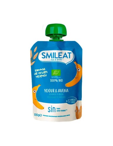 Smileat Pouch Yogur y Avena, 100g