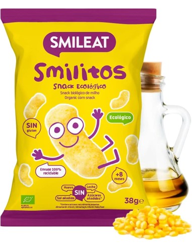Smileat Smilitos Gusanitos de Maiz Ecológico, 38 gr