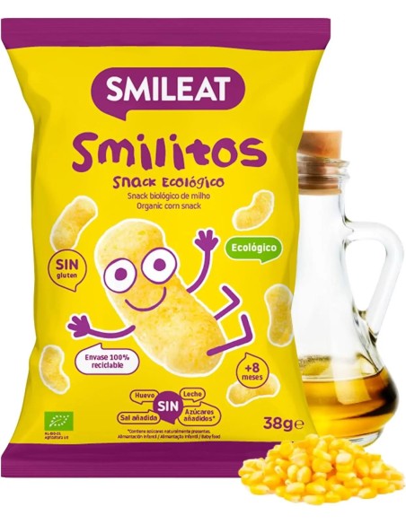 Smileat Smilitos Gusanitos de Maiz Ecológico, 38 gr