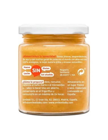 Smileat Tarrito Calabaza y Calabacín, 230 gr