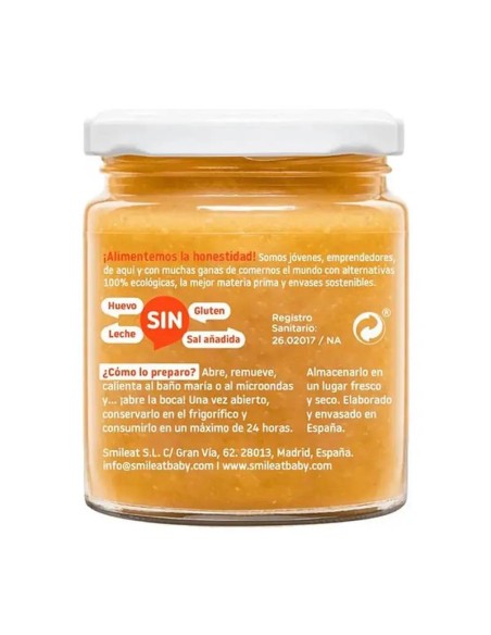 Smileat Tarrito Calabaza y Calabacín, 230 gr