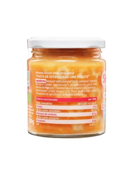 Smileat Tarrito con Cachitos de Pasta con Tomate, 230 gr