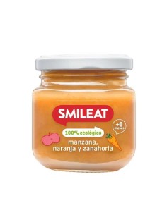 Smileat Tarrito Manzana, Naranja y Zanahoria 130 gr 2