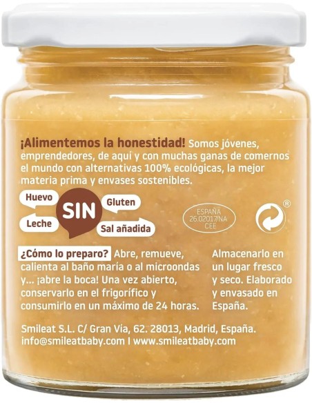 Smileat Tarrito Pollo con Arroz, 230 gr