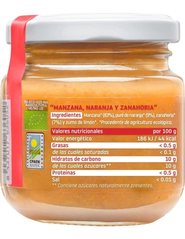 Smileat Tarrito Tres Frutas, 130 gr