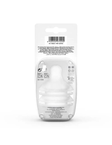 Suavinex Tetina Fisiologica Flujo L Silicona, 2 unidades