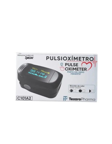 Surgicalmed Tezaro Pharma Pulsioxímetro De Dedo De Tezaro Pharma (Incluye Pilas), 1 unidad