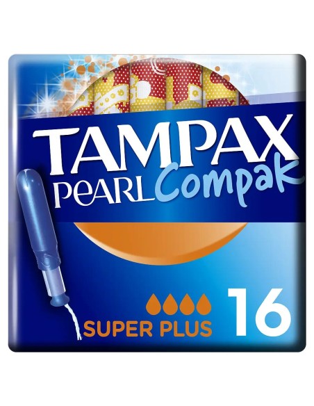 TAMPAX Compak Pearl Super Plus Tampones con Aplicador 16 unidades