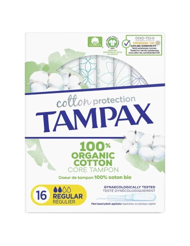 TAMPAX Cotton Protection Regular Tampones con Aplicador 16 unidades
