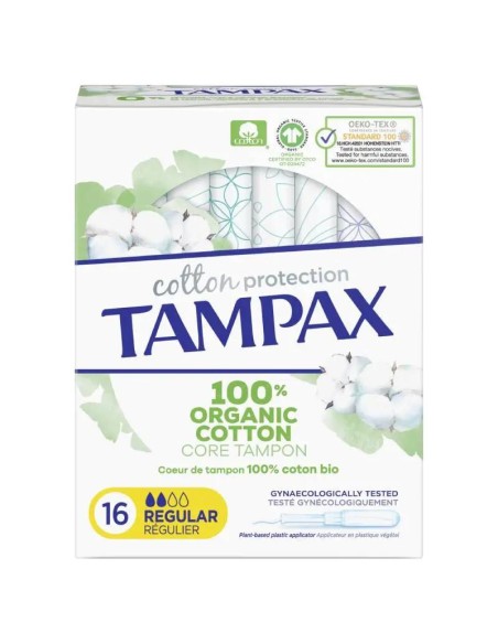 TAMPAX Cotton Protection Regular Tampones con Aplicador 16 unidades
